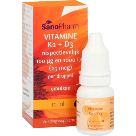 SanoPharm Vitamine K2 + D3 - 10 ml