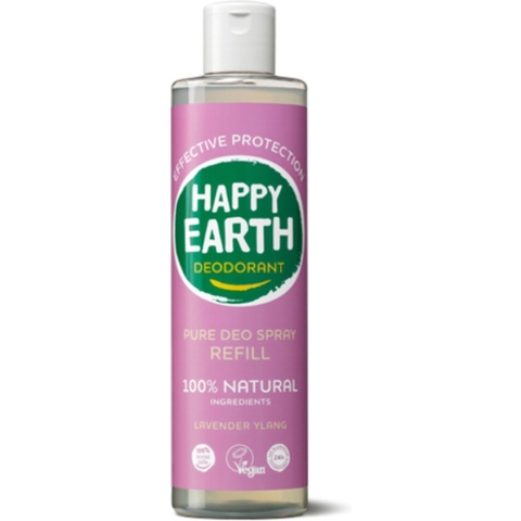 Happy Earth 100% Natuurlijke Deodorant Spray Navulling Lavender Ylang 300 ml