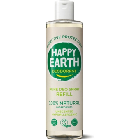 Happy Earth 100% Natuurlijke Deodorant Spray Navulling Unscented 300 ml