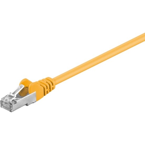 CAT5e FTP patchkabel / internetkabel 0,25 meter geel - netwerkkabel