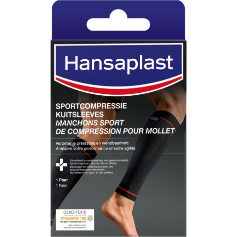 Hansaplast Sport - Compressie Kuitsleeves - One Size - Unisex - 1 paar