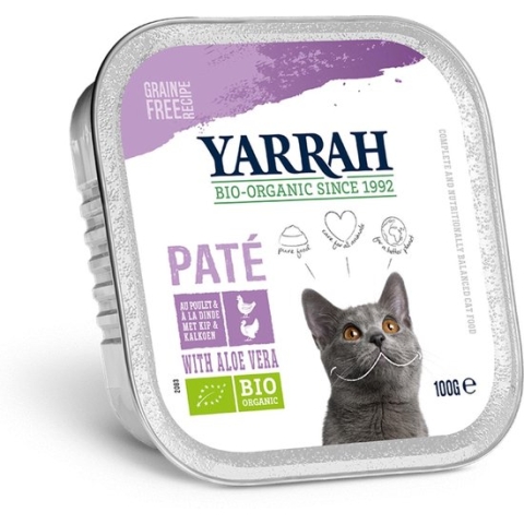 Yarrah Bio Kattenvoer Paté Kip - Kalkoen 100 gr