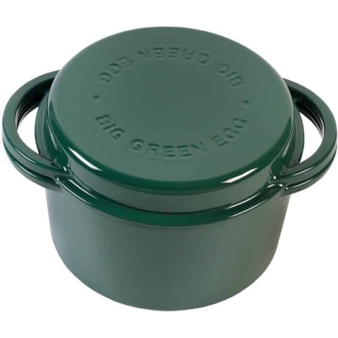 BGE GREEN DUTCH OVEN ( geëmailleerde ronde dutch oven/ braadpan 4 liter)