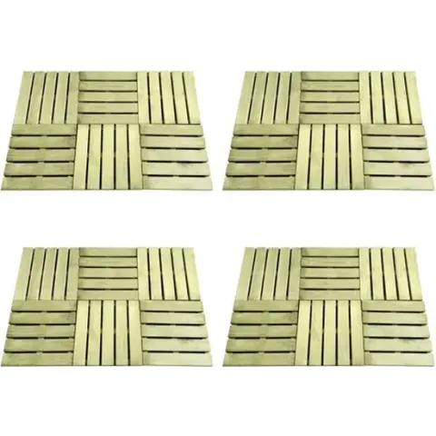 24 st Terrastegels 50x50 cm FSC hout groen