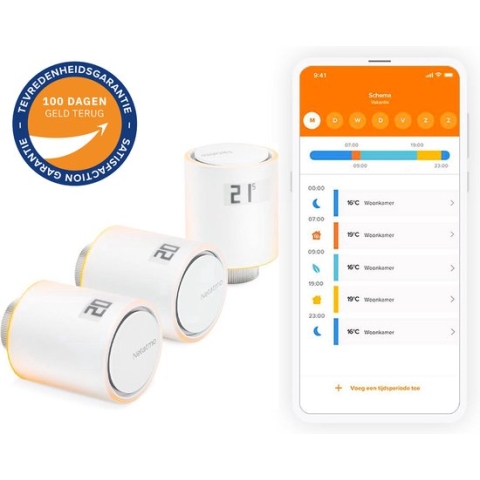 Netatmo Slimme Radiatorknop - Uitbreiding - 3 stuks
