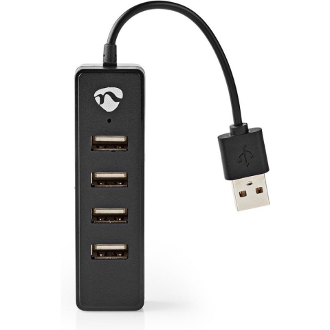 USB-Hub - USB-A Male - 4x USB A Female - 4-Poorts poort(en) - USB 2.0 - USB Gevoed