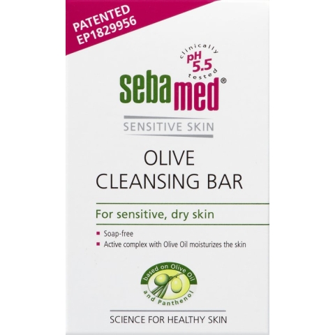 Sebamed Zeepvrij Wastablet Olijf - Voor de gevoelige en droge huid - Reiniging & hydratatie van de huid - 150 gram
