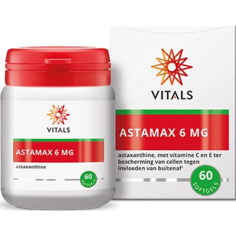 Vitals - Astamax -Astaxanthine - 6 mg - 60 softgels - met AstaReal® van astaxanthine-expert AstaReal