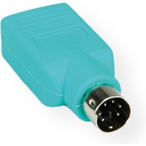 Mini DIN 6-pins PS/2 (m) - USB-A (v) adapter / groen