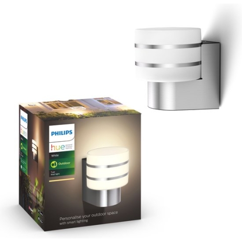 Philips Hue Tuar muurlamp - warmwit licht - aluminium