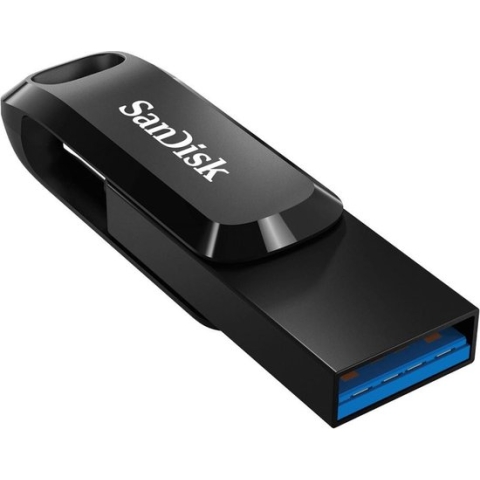 SanDisk Ultra Dual Drive Go 64 GB - USB-stick smartphone/tablet Zwart 64 GB USB 3.2 Gen 1 (USB 3.0), USB-C