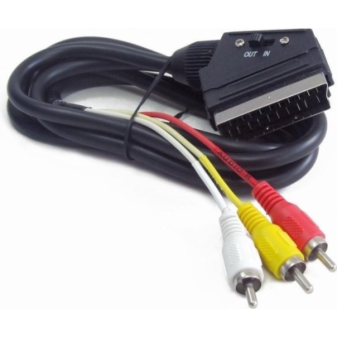 Cablexpert SCART/3 x RCA 1,8 m SCART (21-pin) Zwart
