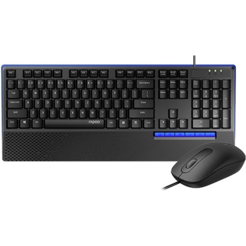 NX2000 Combo set Toetsenbord-Muis met draad, QWERTY, Zwart
