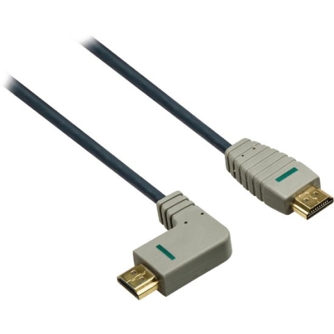 Bandridge HDMI 1.4 High Speed with Ethernet kabel haaks naar links - 2 meter