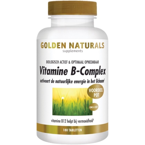 Golden Naturals Vitamine B-complex (180 veganistische tabletten)