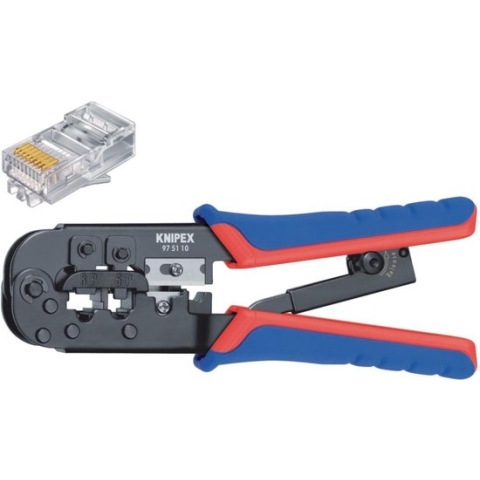 Knipex 975110 - Krimptang RJ11/12 (6pin 9.65mm) - RJ45 (8pin 11.68mm)