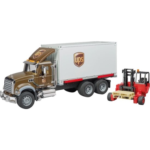 Bruder 2828 Mack Granite UPS met vorkheftruck
