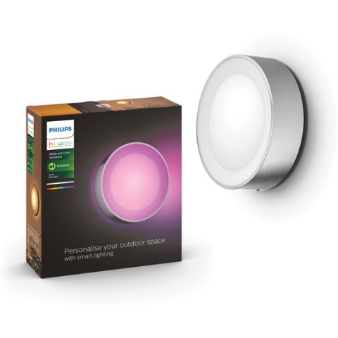 Philips Hue Daylo muurlamp - wit en gekleurd licht - roestvrij staal