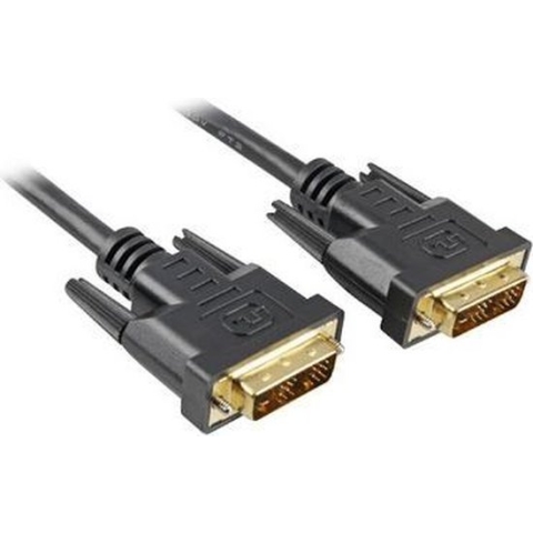 Sharkoon 5m DVI-D to DVI-D (18+1) DVI kabel Zwart