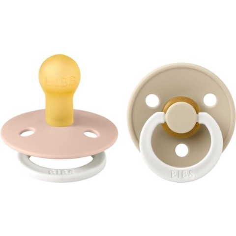 BiBS - Colour Pacifier Glow in the Dark - Stage 1 Fopspeen - 0+ maanden - 2 stuks - Blush Night / Vanilla Night