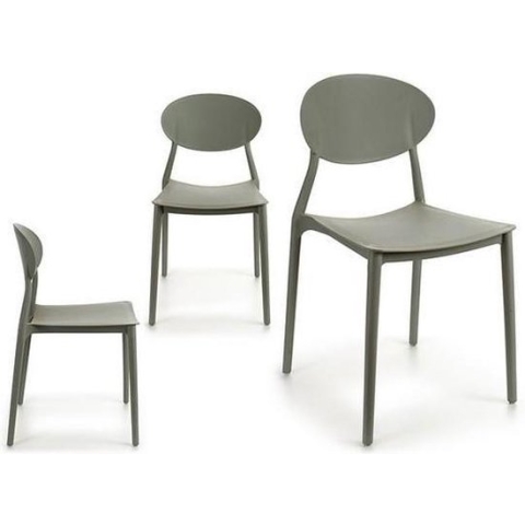 Giftdecor eetkamerstoel 49 x 41 x 81 cm grijs