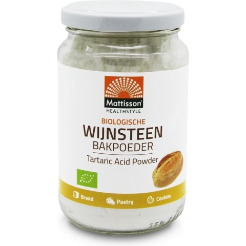 Mattisson - Biologische Wijnsteen Bakpoeder - 180 g