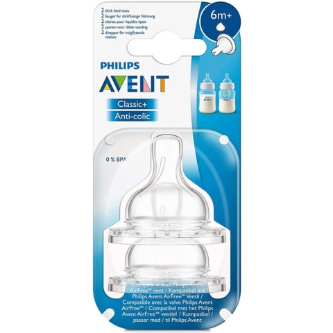 Philips Avent Classic+ SCF636/27 - Flesspeen Classic dikke voeding 6m+
