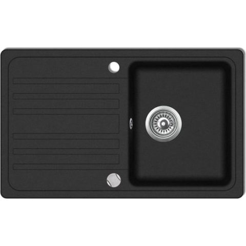 vidaXL-Gootsteen-graniet-enkele-spoelbak-met-afvoer-omkeerbaar-zwart