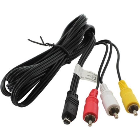 Camera Tulp composiet A/V kabel compatibel met Sony VMC-15FS / zwart - 1,5 meter
