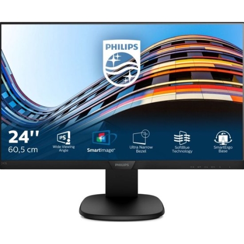 Philips 243S7EHMB - Full HD IPS Monitor - Verstelbaar - HDMI-VGA-DVI - 24 Inch