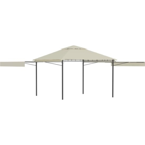 vidaXL-Prieel-met-uitschuifbare-daken-180-g/m²-3x3x2,75-m-crème