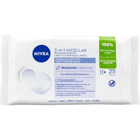 NIVEA 3-in-1 Micellair Doekjes - 25 stuks - Reinigingsdoekjes
