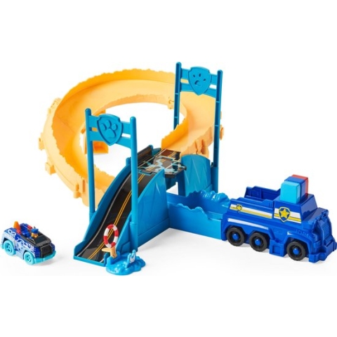 PAW Patrol True Metal - Chase Rescue-baanset met uniek Chase-voertuig van gegoten metaal - schaal 1:55