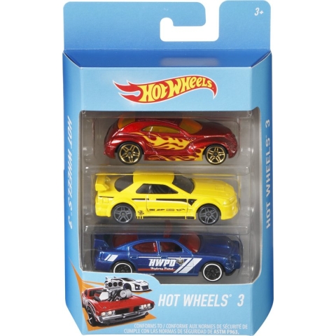 Hot Wheels Cadeauset met 3 Auto's - Speelgoedvoertuig