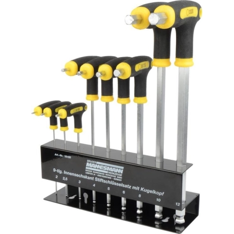 Brüder Mannesmann Inbus T-greepset 9-delig 18150
