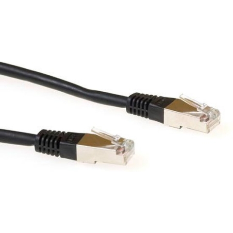 Zwarte 2 meter LSZH SFTP CAT6 patchkabel met RJ45 connectoren - PolyBag