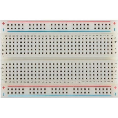 Velleman High-quality breadboard, soldeervrij, 400 contacten, compatibel met Arduino, ABS, grijs