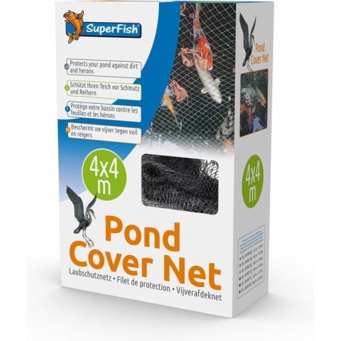 Superfish Vijverafdeknet 4x4m + 10 pinnen