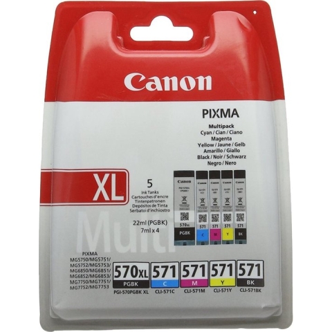 Canon PGI-570XL/CLI-571 - Inktcartridge - Zwart / Kleur