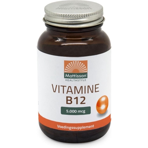 Mattisson Vitamine B12 - 5000 mcg - Methylcobalamine - 60 Zuigtabletten