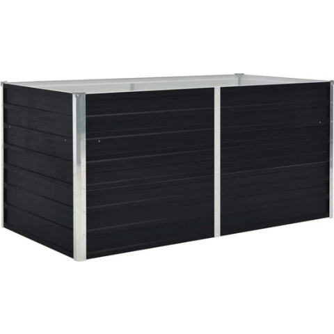 vidaXL-Plantenbak-verhoogd-160x80x45-cm-gegalvaniseerd-staal-antraciet