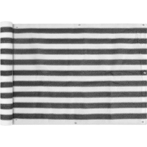 vidaXL-Balkonscherm-HDPE-75x400-cm-antraciet-en-wit