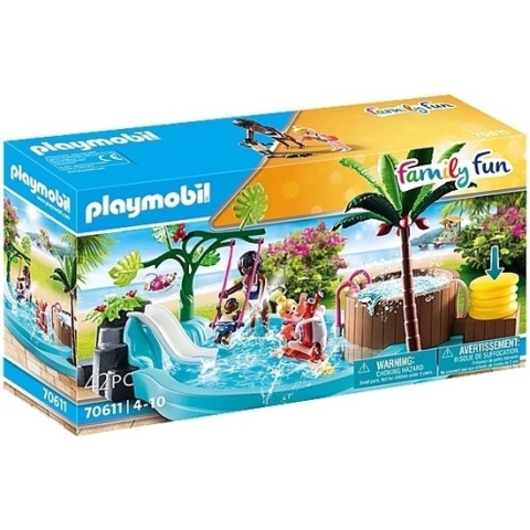 PLAYMOBIL Family Fun Kinderzwembad met whirlpool - 70611