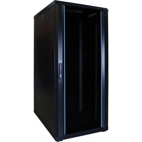 27U serverkast met glazen deur 600x800x1400mm (BxDxH)