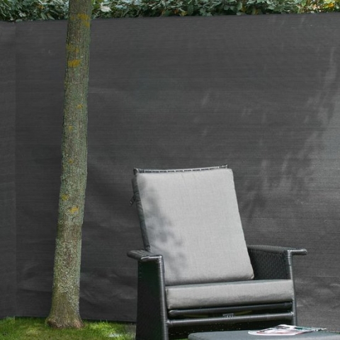 Nature - Schermgaas - 1,5 x 5m - antraciet - met bevestiging-set