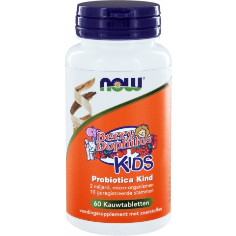 NOW  BerryDophilus KIDS Probiotica Kind - 60 kauwtabletten