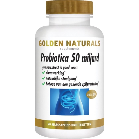 Golden Naturals Probiotica 50 miljard (90 veganistische maagsapresistente capsules)