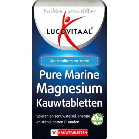 Lucovitaal - Marine Magnesium Kauwtabletten - 30 kauwtabletten - Voedingssupplement