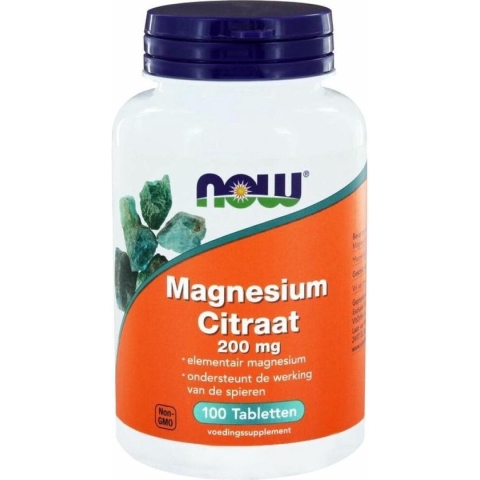 Magnesium Citrate - 100 Tablets - Now Foods