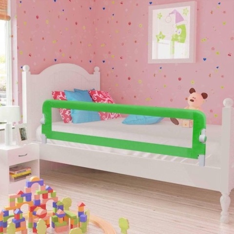 vidaXL Kinderbedhekjes 2 st 150x42 cm groen